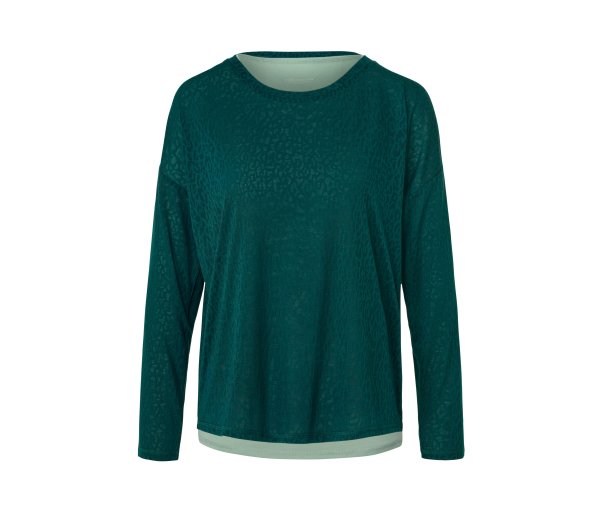 Tchibo - 2-in-1-Sportshirt - Damen - Gr. S - smaragdgrün