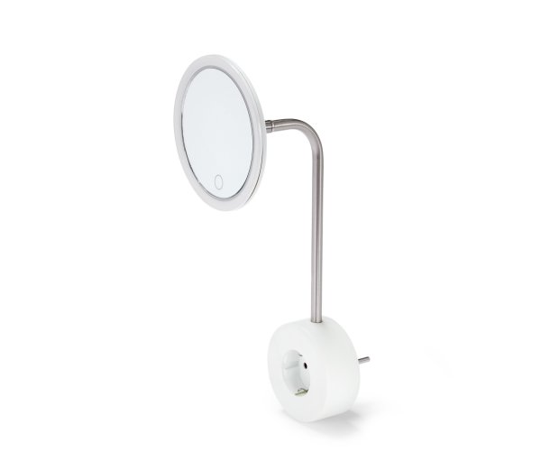 Tchibo - Steckdose mit LED-Kosmetikspiegel - silber