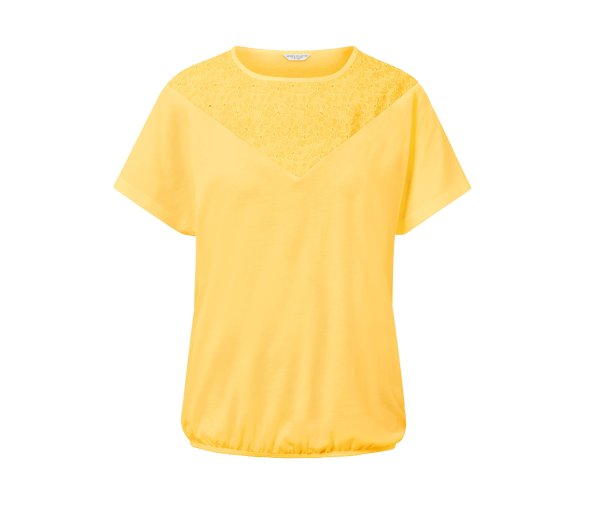 Tchibo - Blusenshirt mit Stickerei - Damen - Gr. XL - gelb