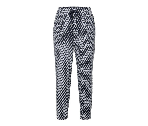 Tchibo - Bedruckte Jerseyhose - Damen - Gr. M - dunkelblau/print
