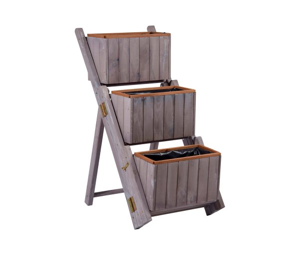 Tchibo - Pflanztreppe mit 3 Pflanzkästen - grau