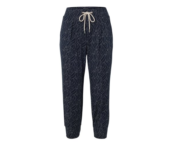 Tchibo - 3/4-Jerseyhose - Damen - Gr. L - dunkelblau/print
