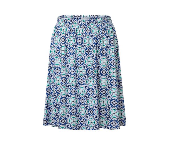 Tchibo - Jerseyrock mit Alloverprint - Damen - Gr. M - weiß/print