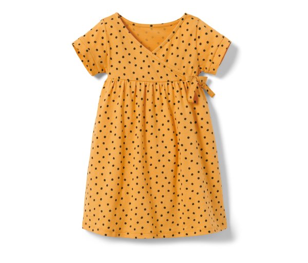 Tchibo - Kinder-Jerseykleid - Mädchen - Gr. 122/128 - schwarz/gepunktet