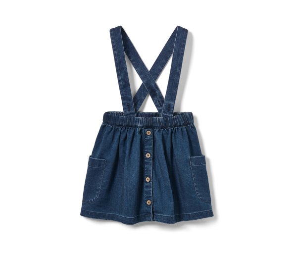 Tchibo - Kleinkind-Denimrock - Mädchen - Gr. 122/128 - dunkelblau
