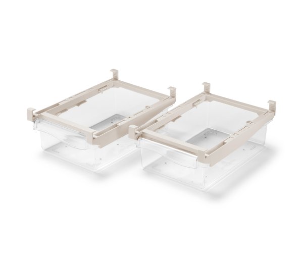 Tchibo - 2 ausziehbare Kühlschrankkörbe - weiß