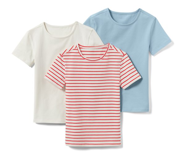 Tchibo - 3 Kinder-T-Shirts - Gr. 146/152 - hellblau