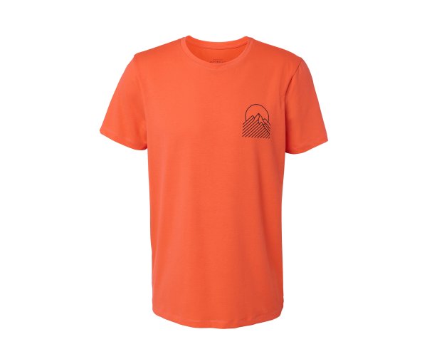 Tchibo - T-Shirt mit Print - Herren - Gr. L - orange/print