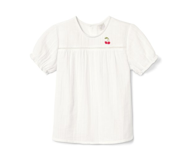 Tchibo - Bluse - Mädchen - Gr. 86/92 - weiß