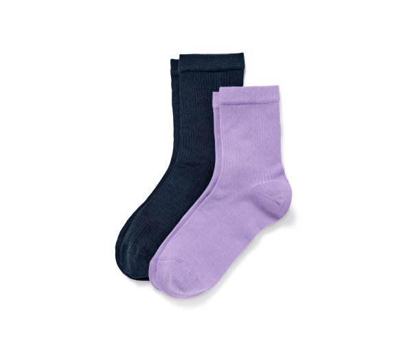Tchibo - 2 Paar Ripp-Socken - Damen - Gr. 35-38 - dunkelblau