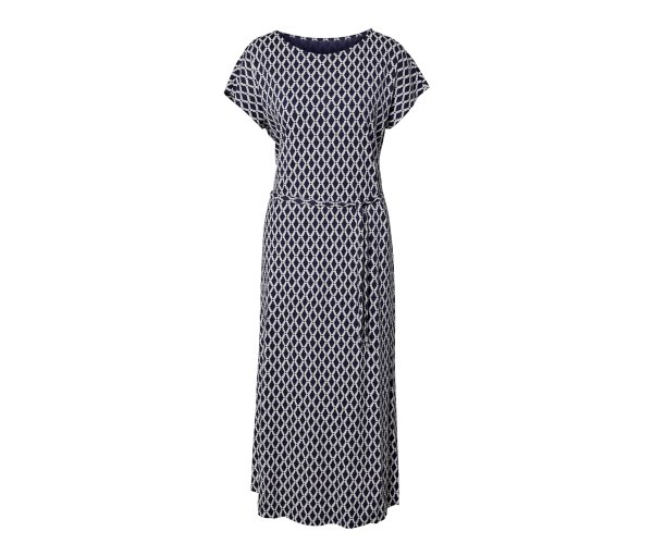 Tchibo - Bedrucktes Jerseykleid - Damen - Gr. L - dunkelblau/print