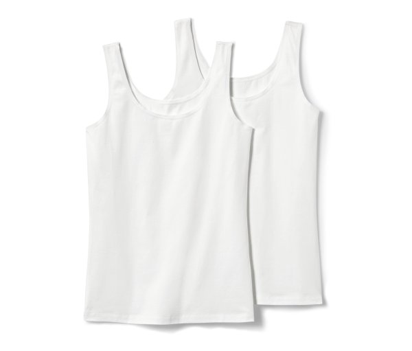 Tchibo - 2 Hemdchen - Damen - Gr. M - weiß