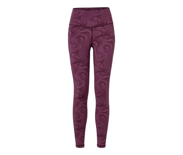 Tchibo - 7/8-Sporttight - Damen - Gr. S - dunkelrot/print