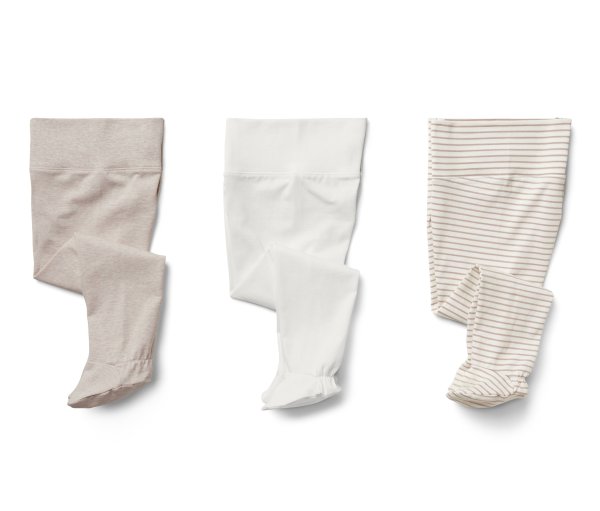 Tchibo - 3 Baby-Strampelhosen - Newborn - Gr. 50/56 - hellbraun