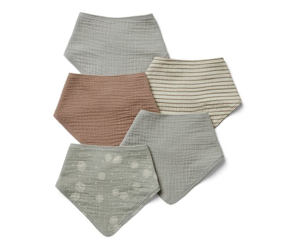 Tchibo - 5 Baby-Musselin-Halstücher - hellbraun