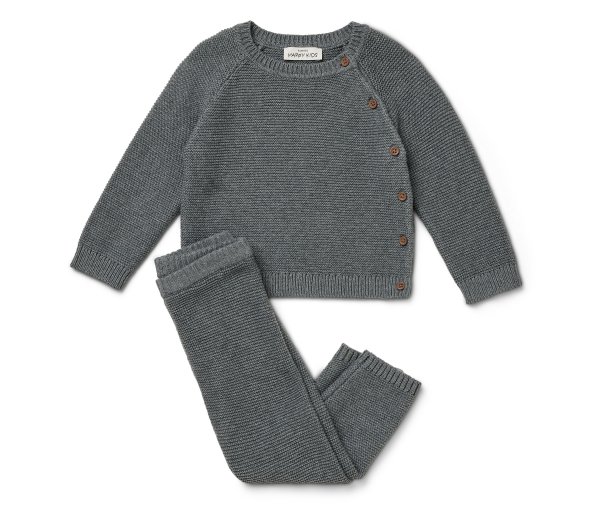 Tchibo - Baby-Strickkombi - Herren - Gr. 98/104 - dunkelgrau