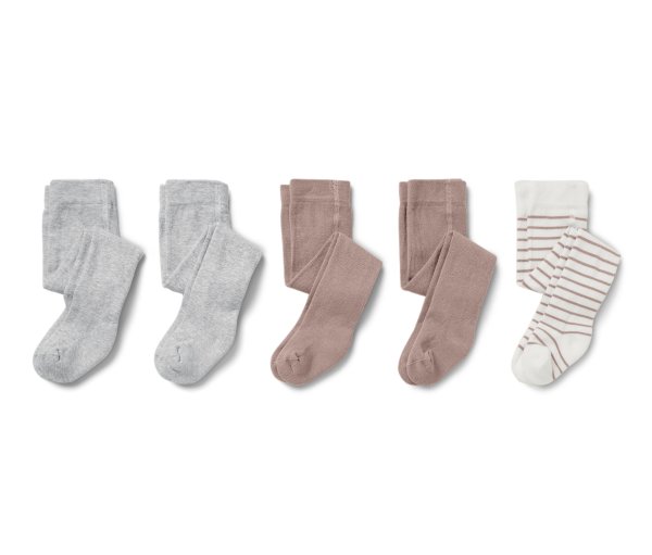 Tchibo - 5 Paar Baby-Strumpfhosen - Baby - Gr. 74/80 - hellbraun/gestreift