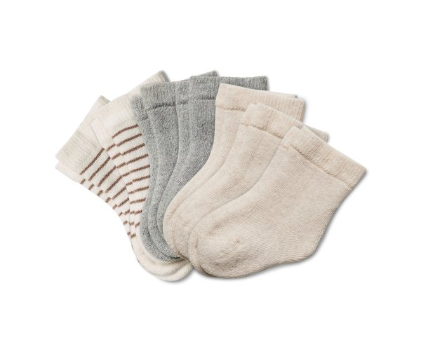 Tchibo - 7 Paar Baby-Frottier-Socken - Herren - Gr. 16-18 - hellbraun