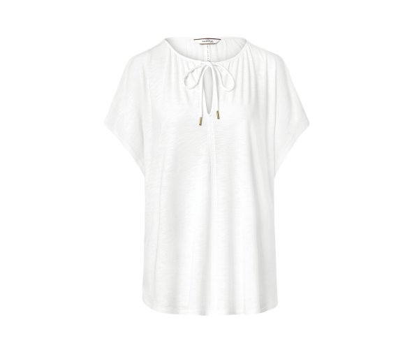 Tchibo - Blusenshirt mit Bindeband - Damen - Gr. XL - weiß
