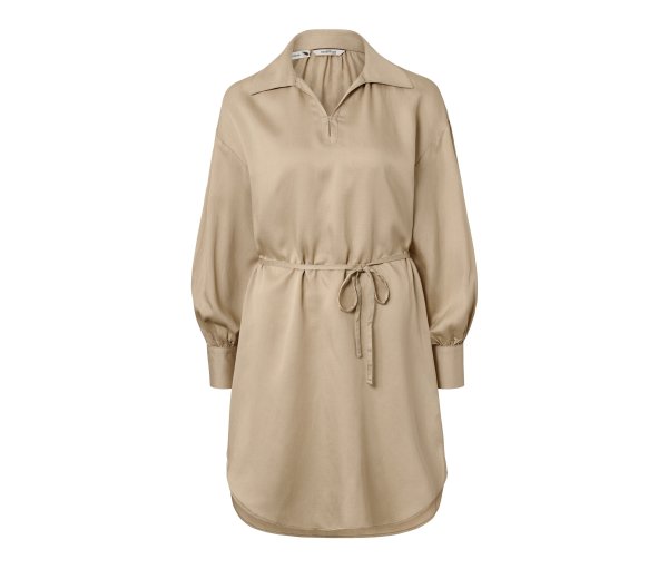 Tchibo - Longbluse aus Leinenmix - Damen - Gr. 42 - beige