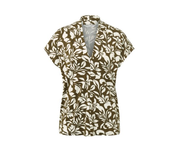 Tchibo - Bedrucktes Blusenshirt mit V-Ausschnitt - Damen - Gr. S - creme/print