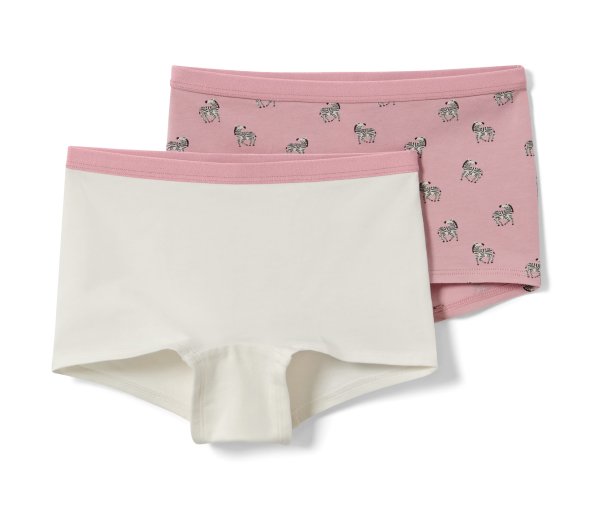 Tchibo - 2 Kinder-Pantys - Gr. 122/128 - schwarz/print