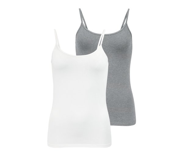 Tchibo - 2 Hemdchen - Damen - Gr. XL - weiß