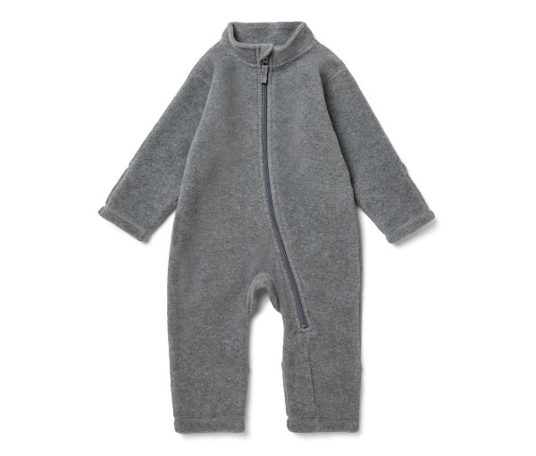 Tchibo - Baby-Fleece-Einteiler - Baby - Gr. 62/68 - dunkelgrau
