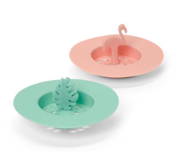 Tchibo - 2 Abflusssiebe aus Silikon - rosa