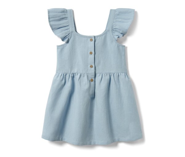 Tchibo - Kinder-Webkleid - Mädchen - Gr. 110/116 - hellblau