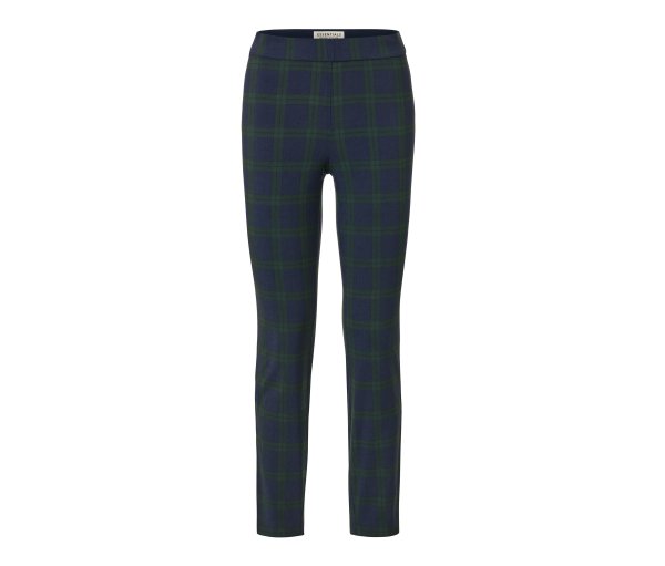 Tchibo - Stretchhose - Damen - Gr. 40 - dunkelblau/kariert
