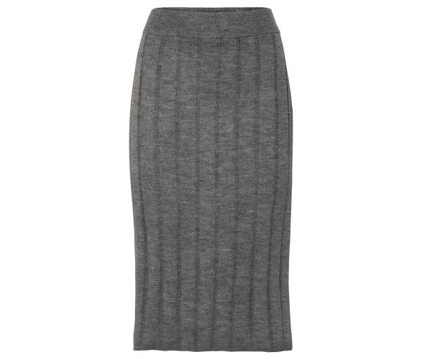 Tchibo - Gerippter Strickrock - Damen - Gr. L - grau