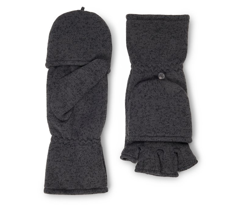 Tchibo - Strickfleece-Klappfäustling - Herren - Gr. 7,5 - anthrazit