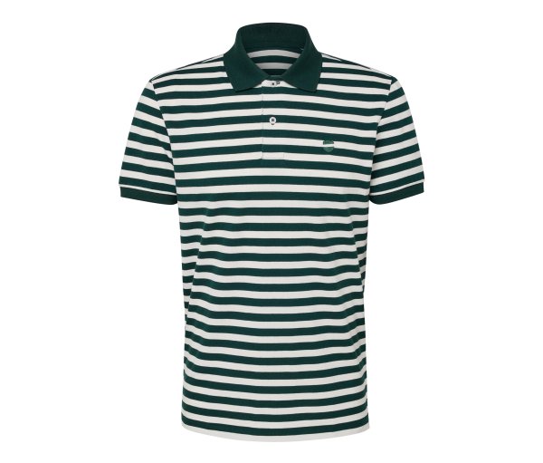 Tchibo - Piqué-Poloshirt - Herren - Gr. XL - dunkelgrün/gestreift
