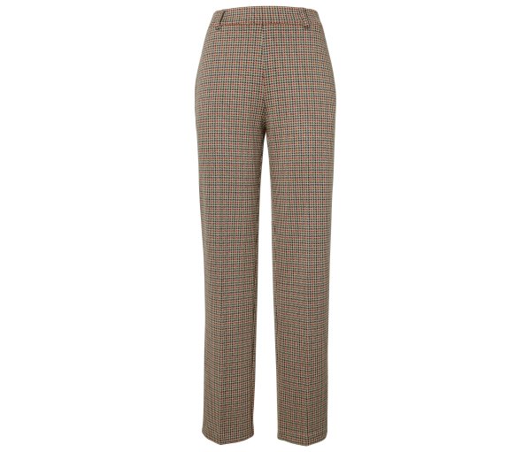 Tchibo - Komfort-Palazzohose mit Hahnentritt-Jacquard - Damen - Gr. 36 - weiß/jacquard