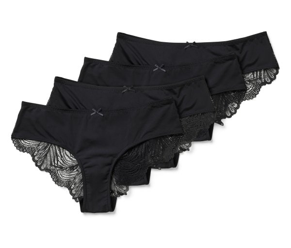 Tchibo - 4 Brazilslips - Damen - Gr. M - schwarz
