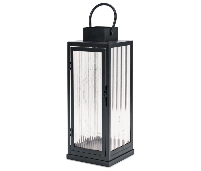 Tchibo - LED-Dekolaterne - 16x16x41,5cm - schwarz - Metall / Acryl / Kunststoff