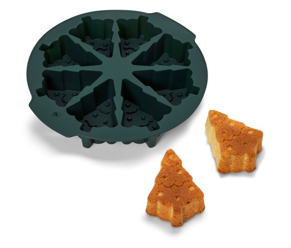 Tchibo - Silikonbackform »Tannenbäume« - dunkelgrün