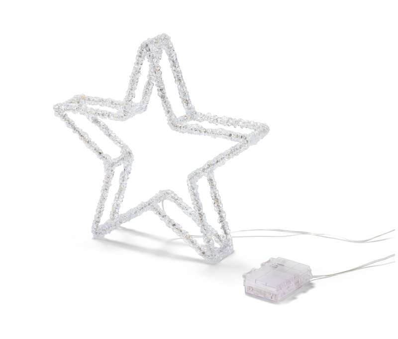 Tchibo - LED-Dekostern - 31,5x6x30,5cm - transparent - Acryl / Kunststoff