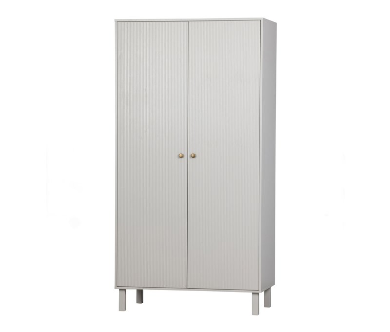 Tchibo - Woood Garderobeschrank »Madu« - 100x53x194,5cm - grau - Holz / Metall