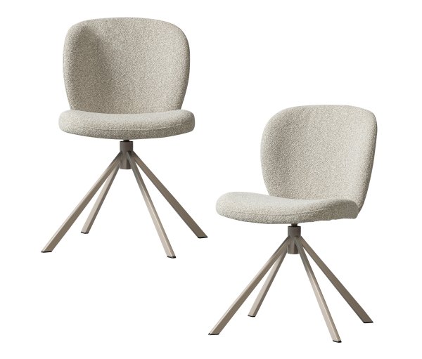 Tchibo - Woood Stühle »Femke« - 58x65x80cm - grau - Polyester / Stahl