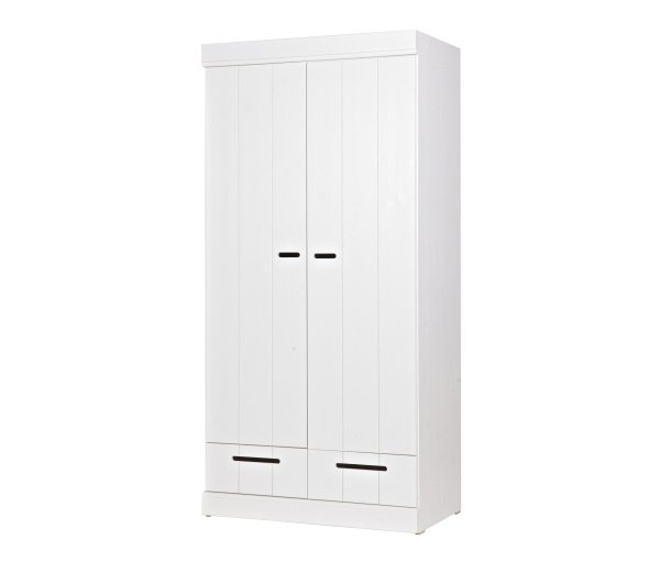 Tchibo - Woood Streifentürschrank »Connect« - 94x53x195cm - weiß - Holz / Holz