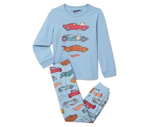Tchibo - Kinder-Pyjama »Hot Wheels« - Jungen - Gr. 110/116 - blau/print