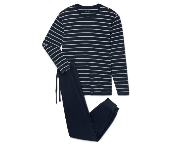 Tchibo - Pyjama mit Bündchen - Herren - Gr. XXL - dunkelblau