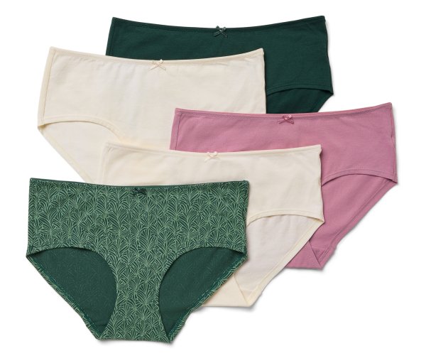 Tchibo - 5 Pantys - Damen - Gr. XL - dunkelgrün