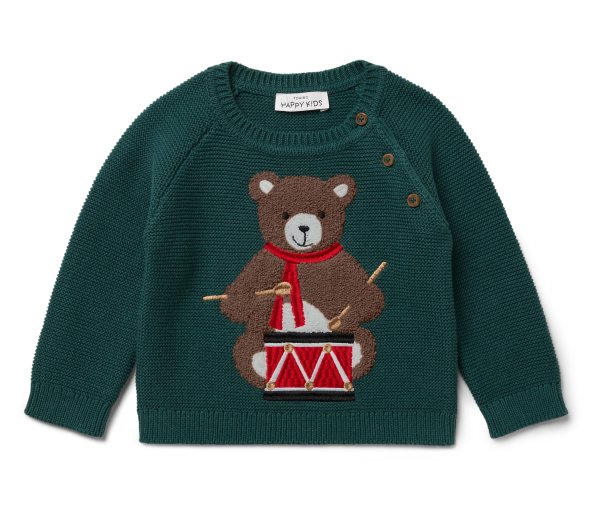 Tchibo - Kinder-Strickpullover - Herren - Gr. 122/128 - grün