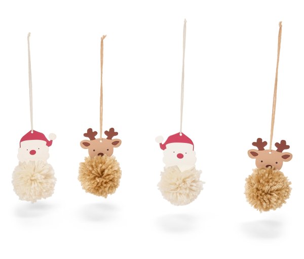 Tchibo - Weihnachts-Pompom-Bastel-Set - weiß