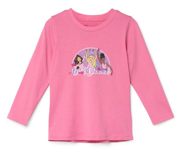 Tchibo - Kinder Langarmshirt »Barbie« - Mädchen - Gr. 86/92 - rosa