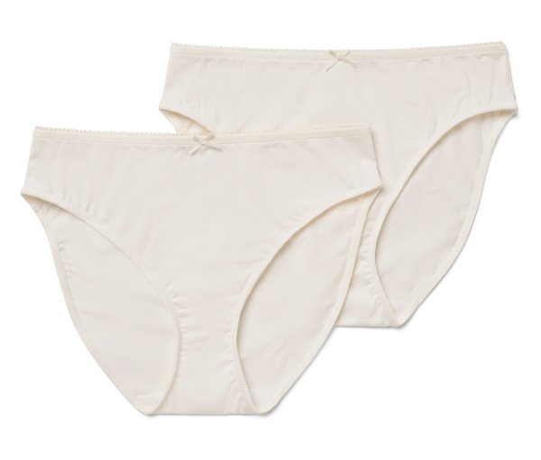 Tchibo - 2 Slips - Damen - Gr. XL - creme