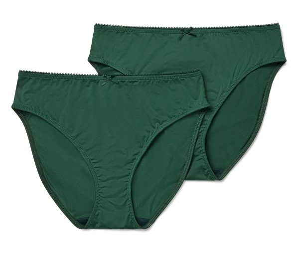 Tchibo - 2 Slips - Damen - Gr. XL - dunkelgrün